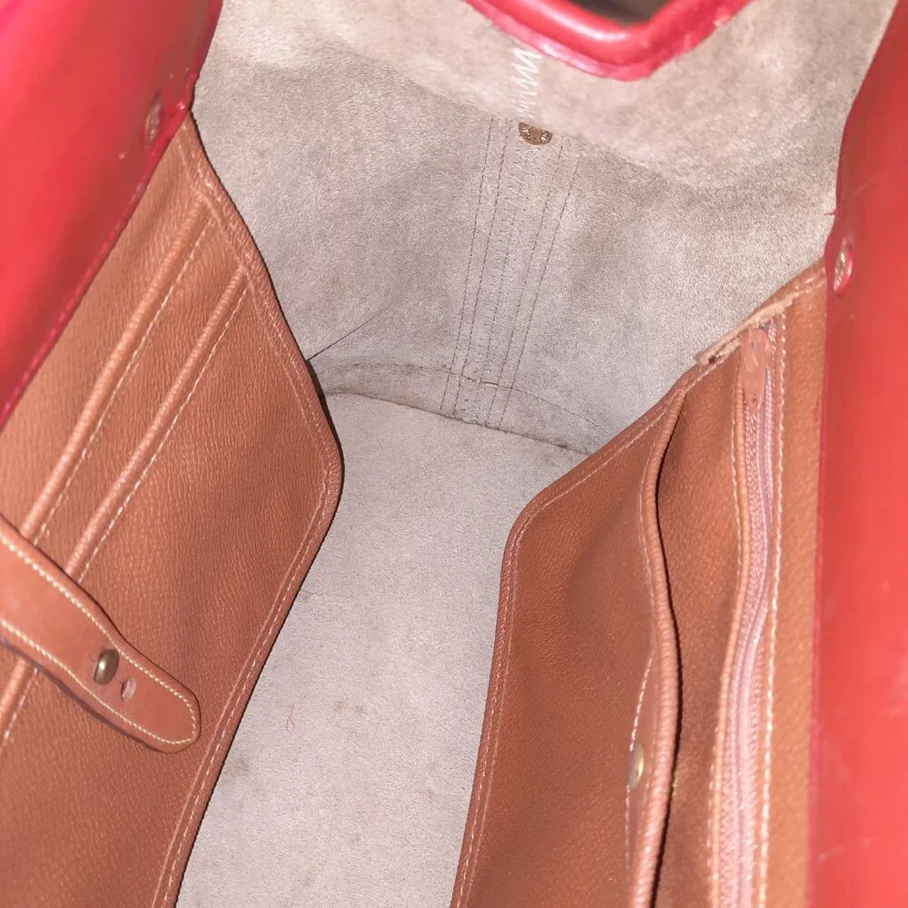 Dooney & Bourke Red Doctor Bag Hand Painted Vintage Doctor Bag - Picture 11 of 14